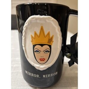 Rae Dunn Disney Villians Evil Queen "Mirror Mirror" Ceramic XL Mug NEW